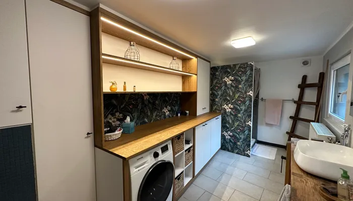 Détail d'un meuble en bois